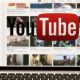 Canale YouTube Aziendale: laptop aperto su una pagina di YouTube con logo della piattaforma in sovraimpressione su sfondo grigio